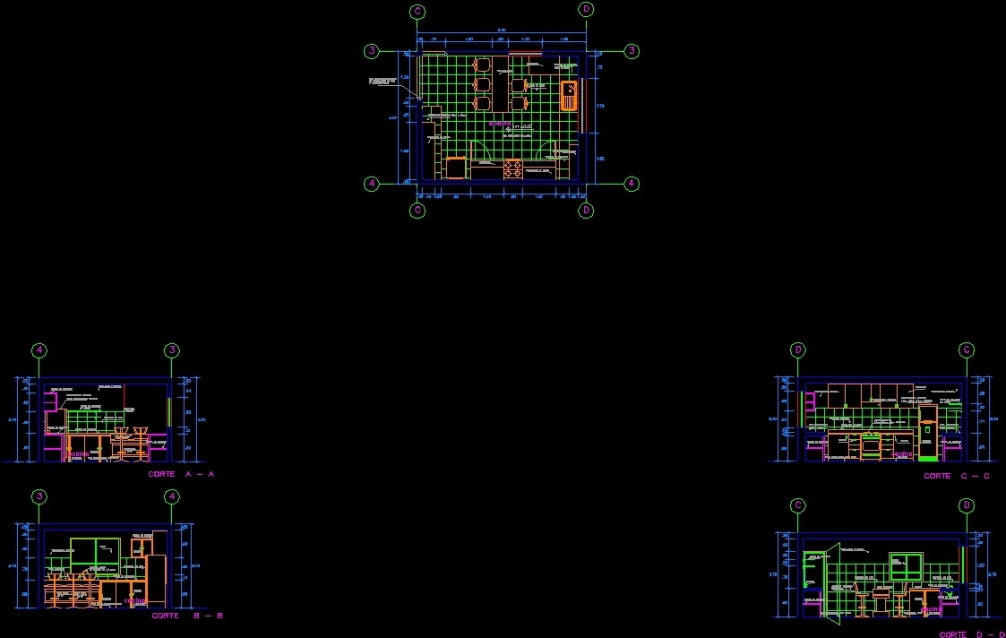 Detail Kitchen DWG Plan for AutoCAD • Designs CAD