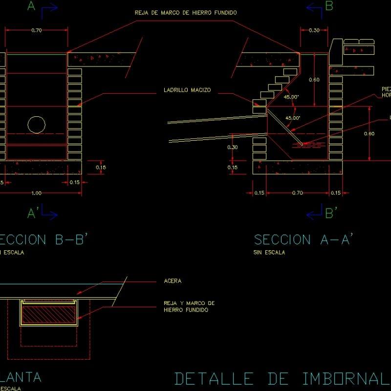 Detail Sewer Inlet Dwg Section For Autocad Designs Cad