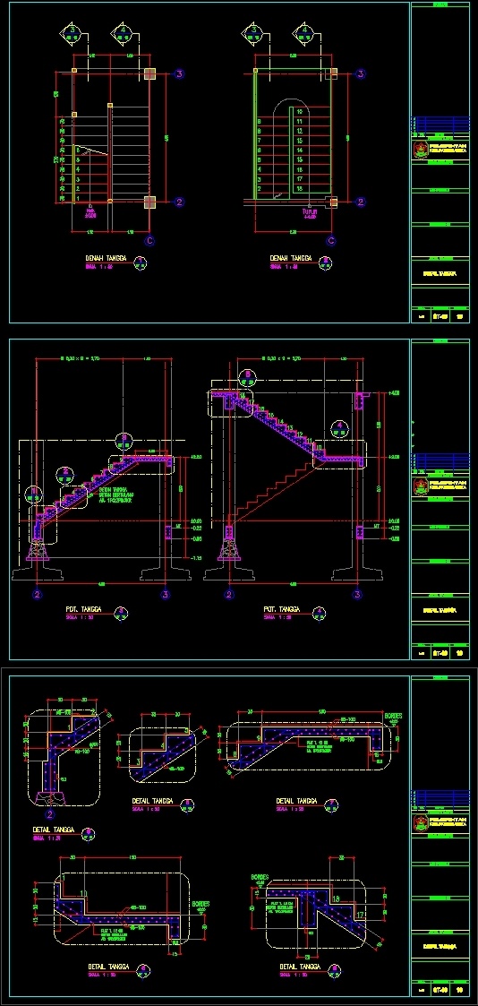 Detail Tangga DWG Detail for AutoCAD  Designs CAD