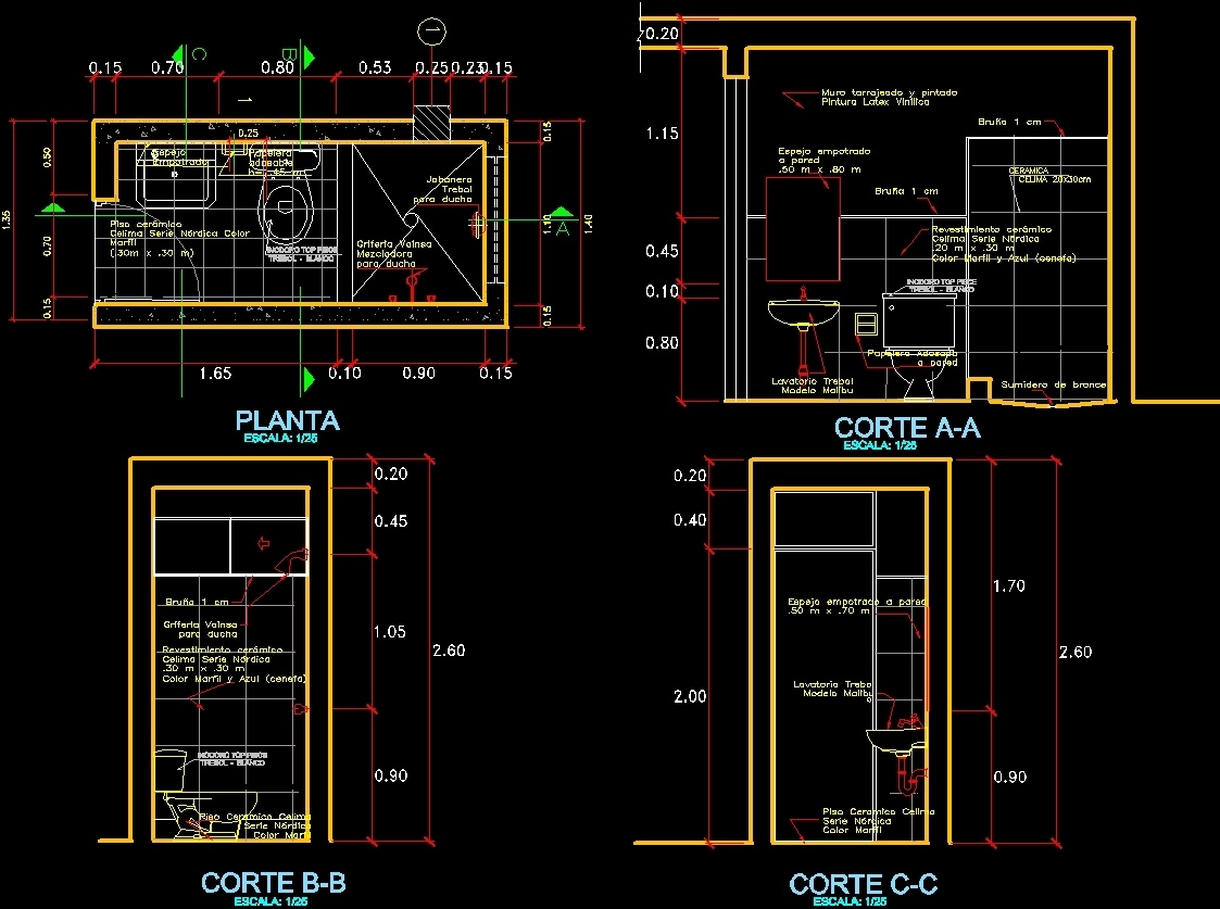 Details Bath DWG Detail for AutoCAD • Designs CAD