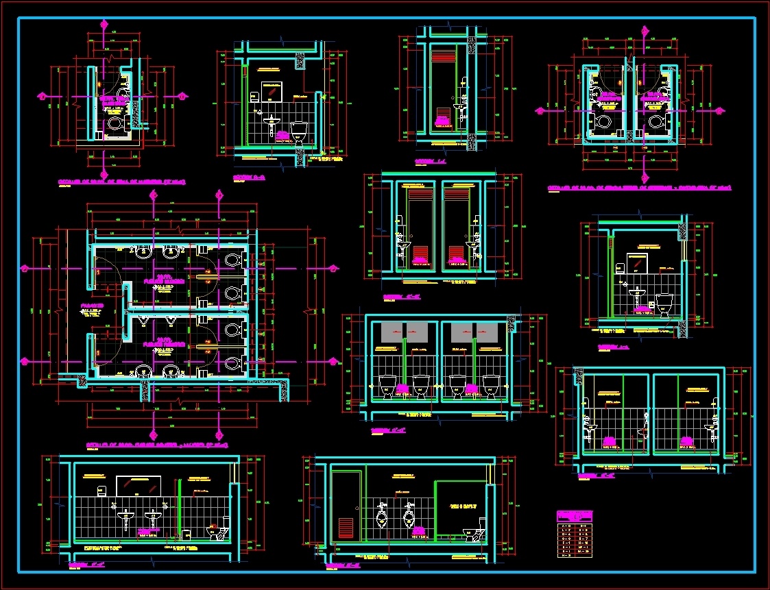 Details Bathrooms DWG Section for AutoCAD • Designs CAD - Details Bathrooms Dwg Section For AutocaD 827