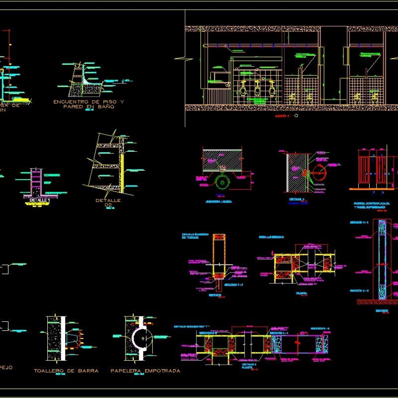 Details Baths DWG Plan for AutoCAD • Designs CAD