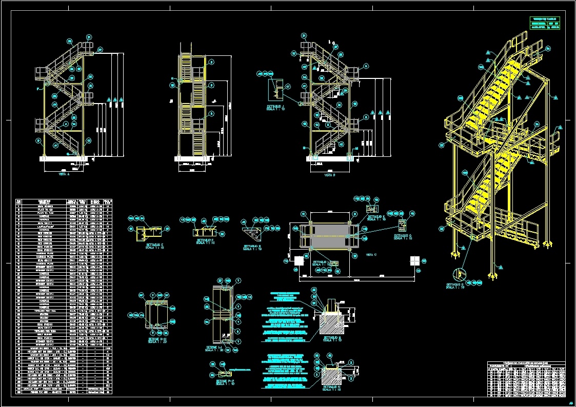Details Of Metal Stairs Dwg Detail For Autocad Designs Cad