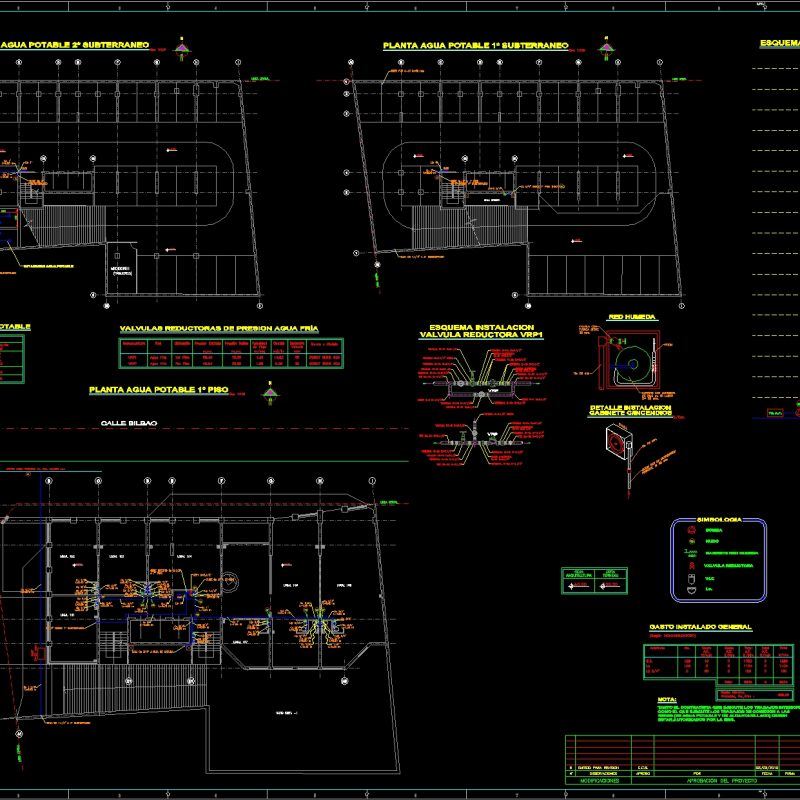 Drinking Water Installations DWG Detail for AutoCAD • Designs CAD