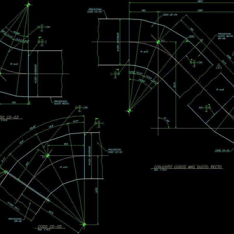 Elbows Detail DWG Detail for AutoCAD • Designs CAD