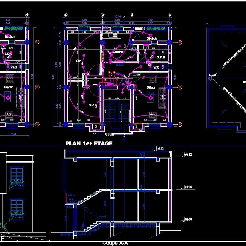 Electrical Installation Housing Duplex DWG Block for AutoCAD • Designs CAD