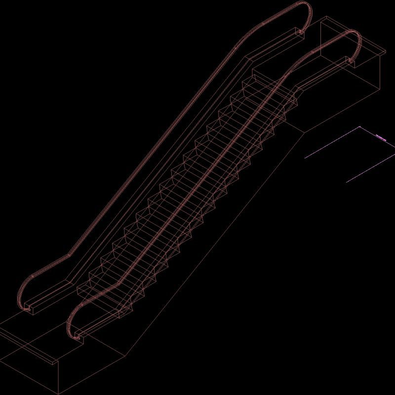 Escalator 3D DWG Model for AutoCAD • Designs CAD