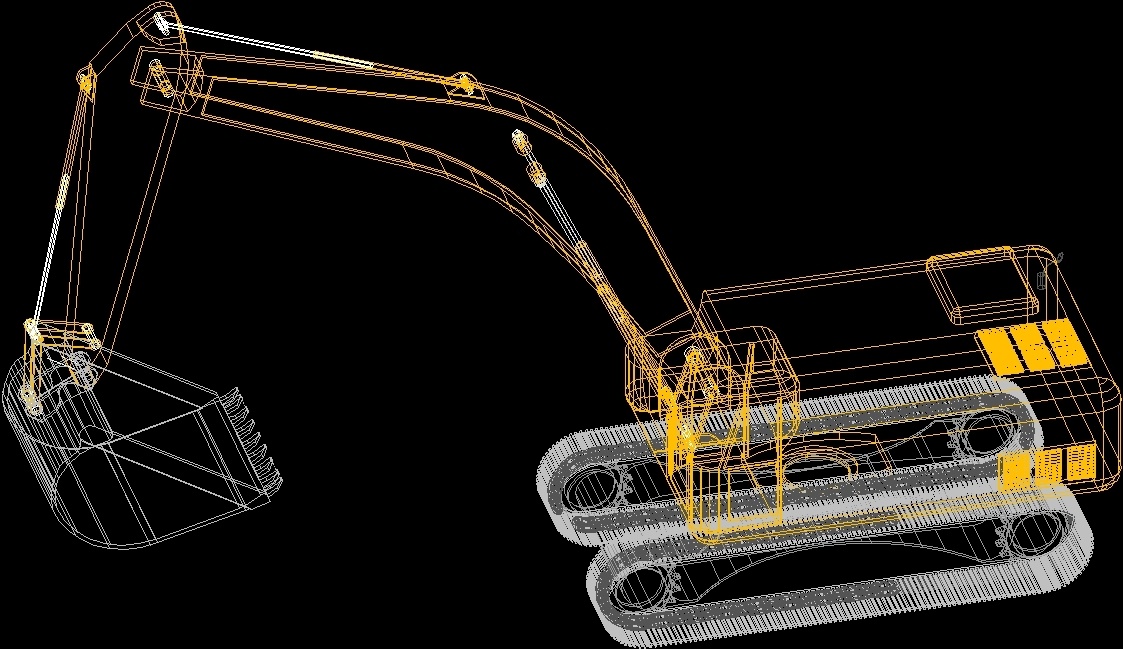 Excavator 3D DWG Model for AutoCAD  Designs CAD