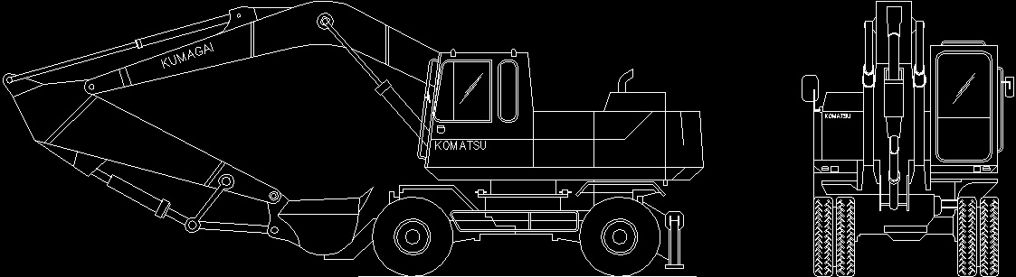 Экскаватор чертеж dwg