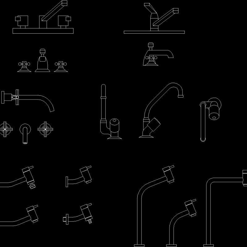 Faucets DWG Block for AutoCAD • Designs CAD