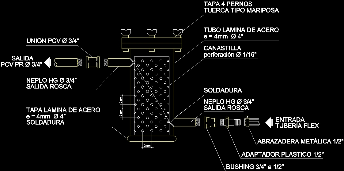 Filter Of Crude Water DWG Block for AutoCAD • Designs CAD