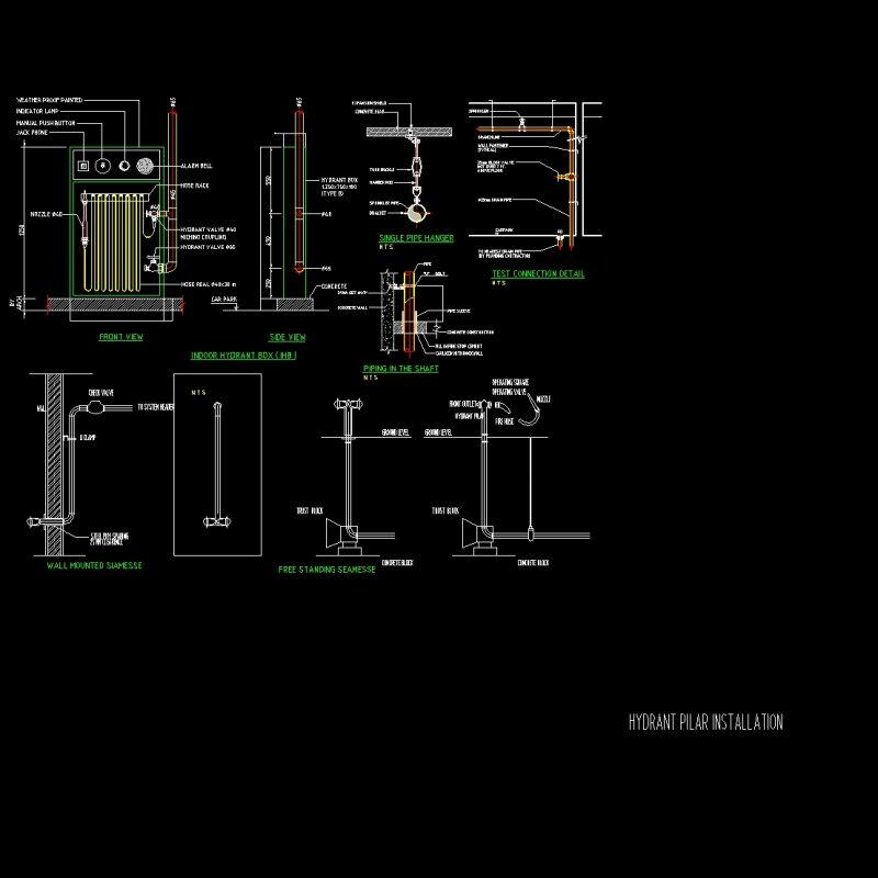 Fire Hydrant Detail DWG Detail for AutoCAD • Designs CAD