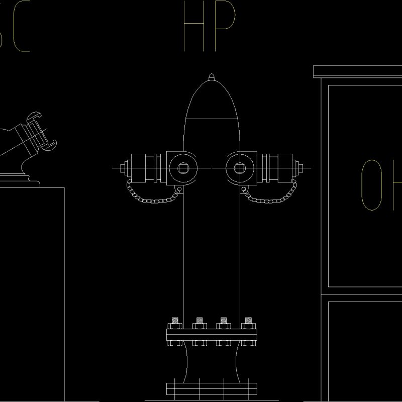 Hydrant Front Elevation In Autocad Cad Library - vrogue.co