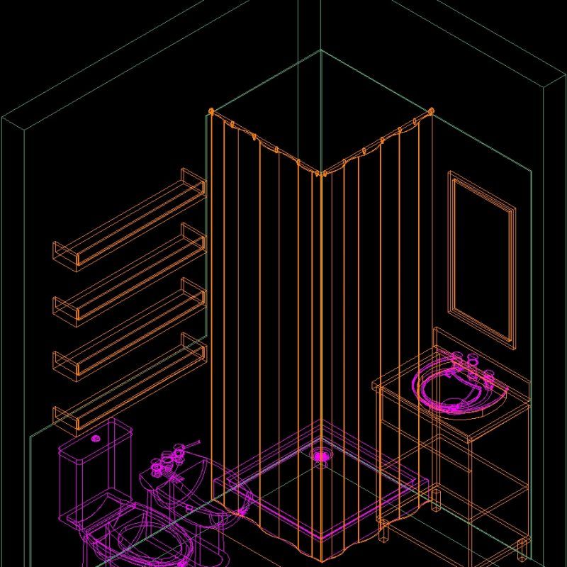 Full Bathroom 3D DWG Model for AutoCAD • Designs CAD