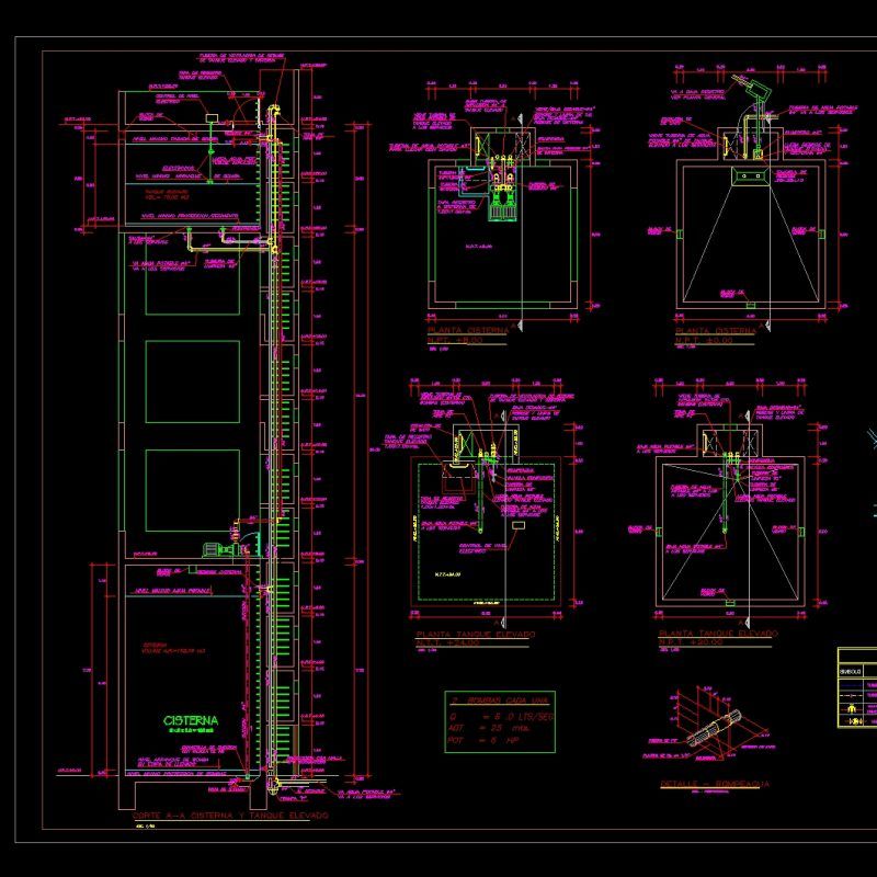 High Water Tank - Project DWG Full Project for AutoCAD • Designs CAD