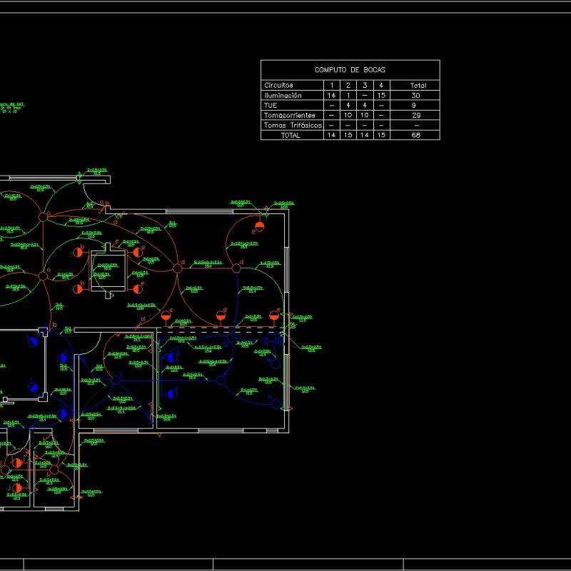 House - Electrical Proyect DWG Block for AutoCAD • Designs CAD