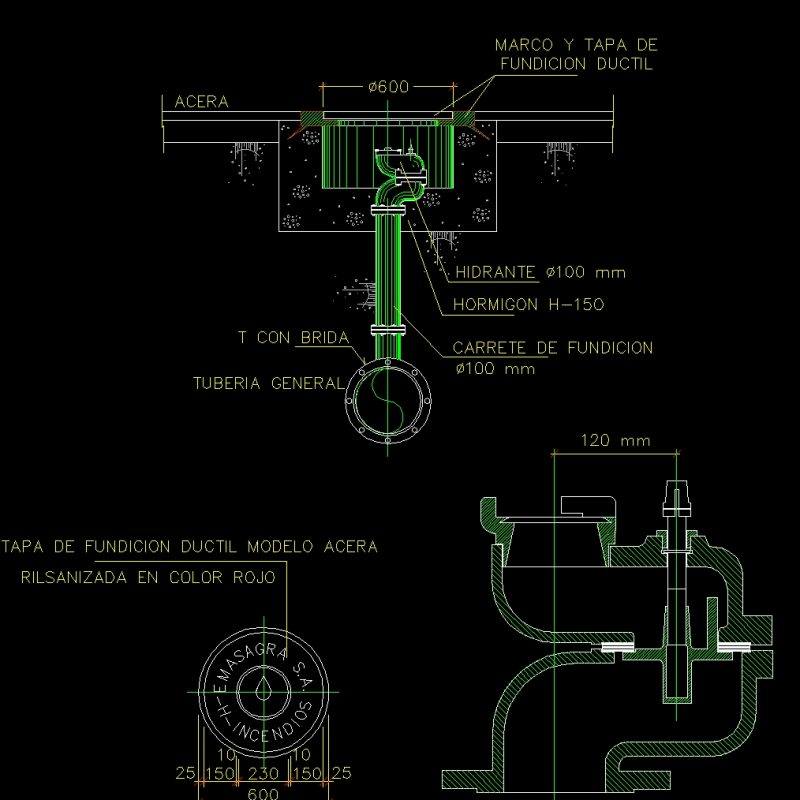 fire hydrant point symbol autocad dwg