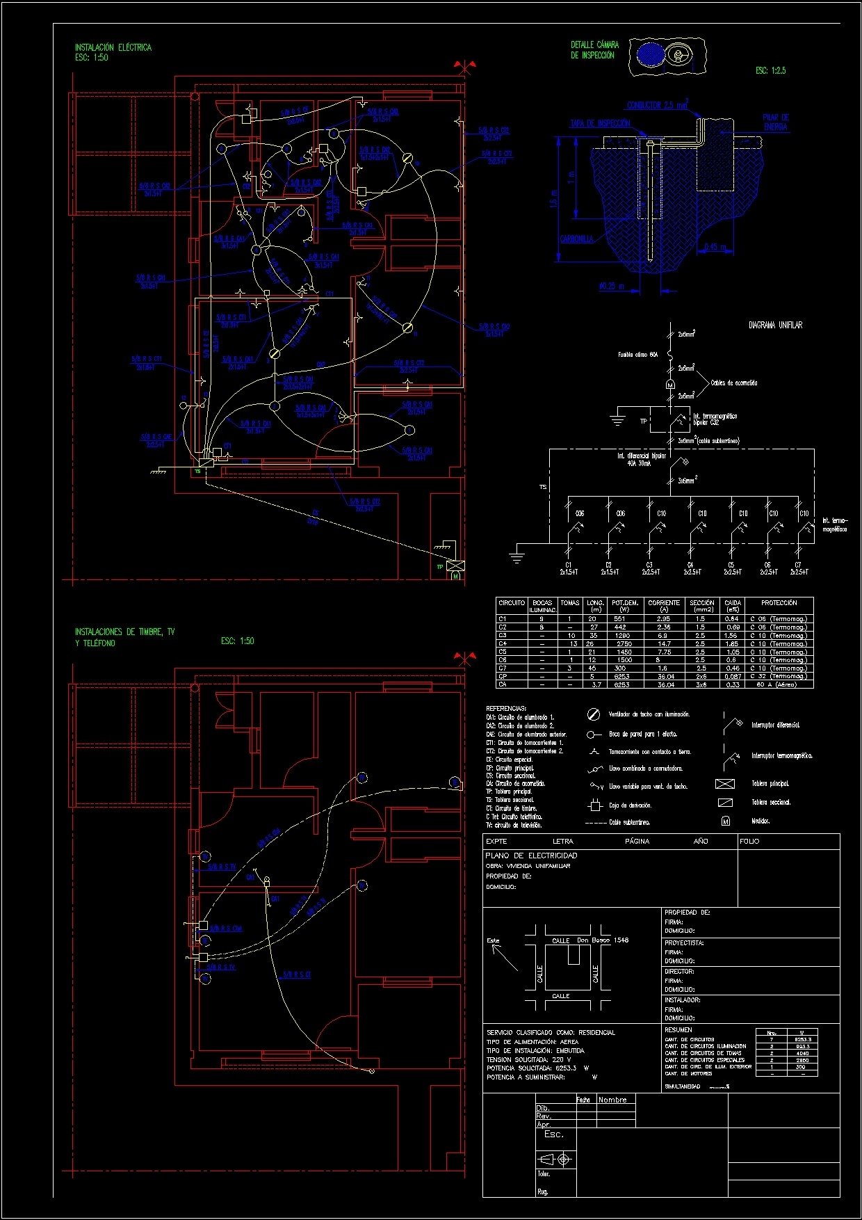 Plano De Instalaciones Electricas En Autocad Cbd 3529