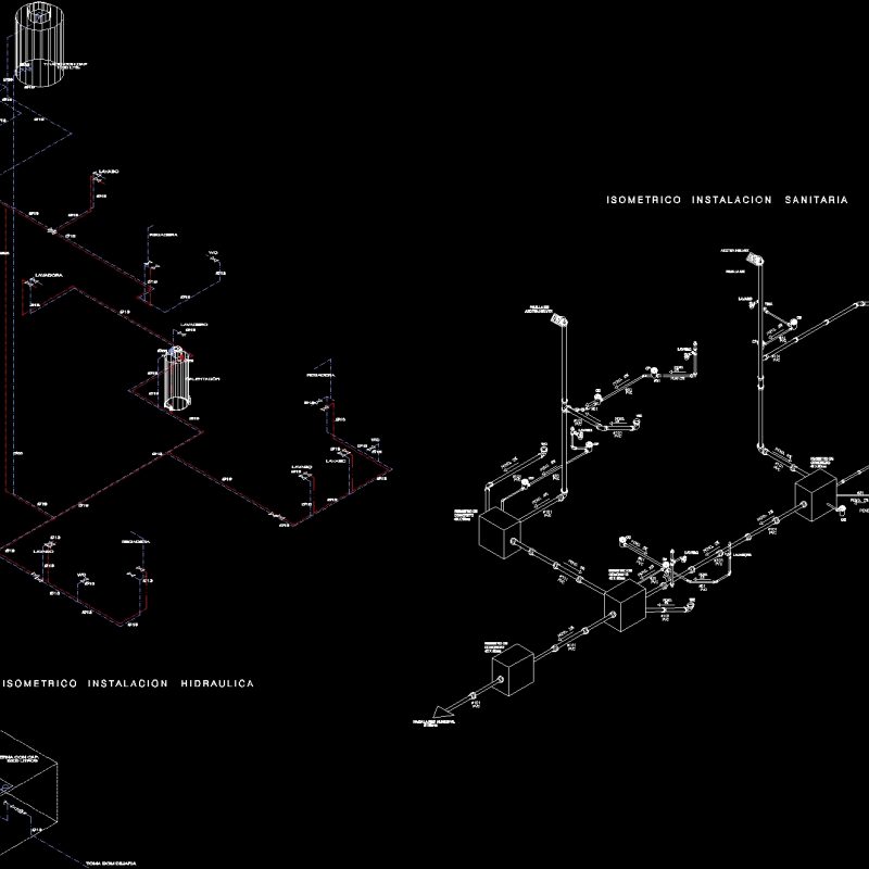 Isometric Health Installation DWG Block for AutoCAD • Designs CAD