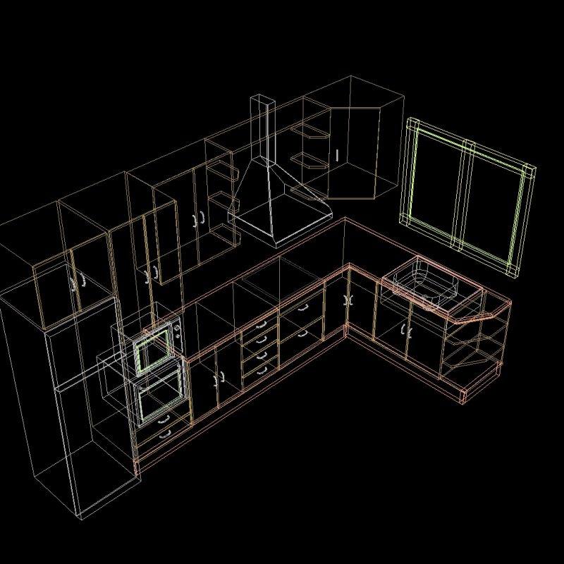 Kitchen 3D DWG Model for AutoCAD • Designs CAD