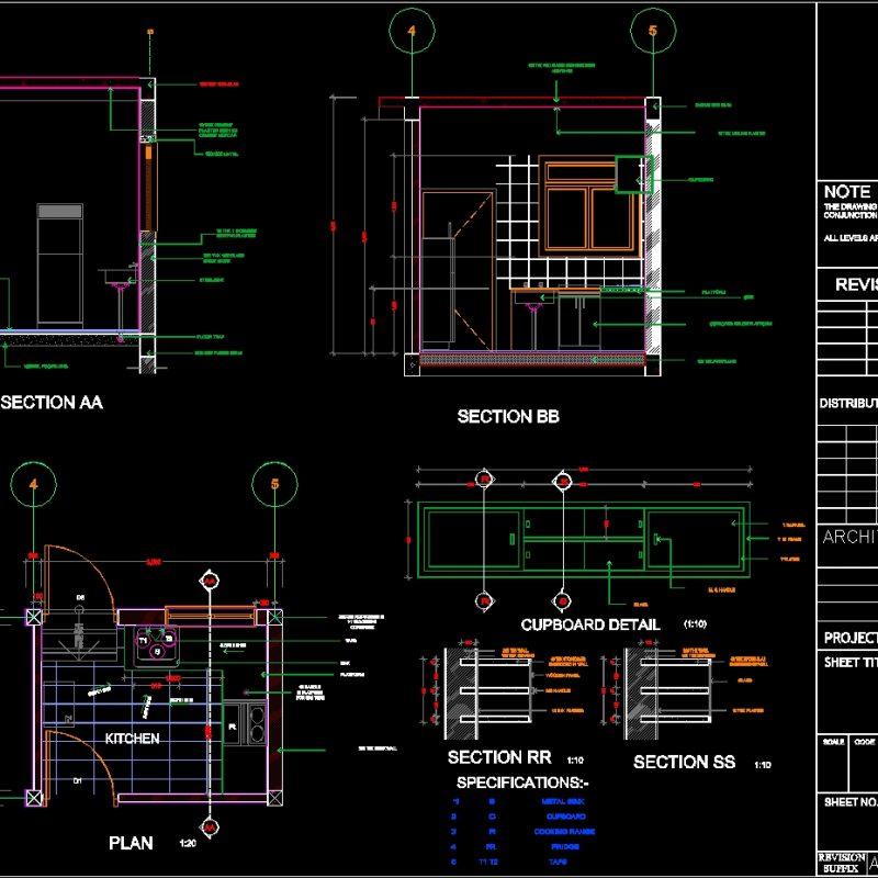 Kitchen DWG Detail for AutoCAD • Designs CAD