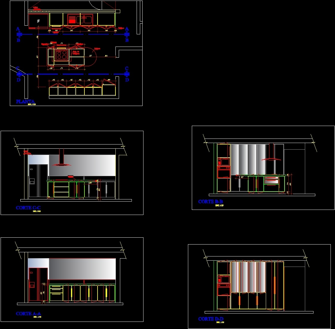 Блоки Автокад кухня dwg