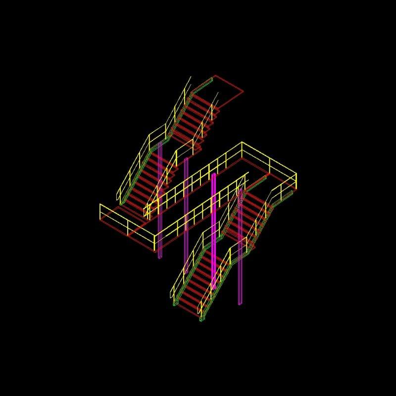 Ladder 3D DWG Model for AutoCAD • Designs CAD