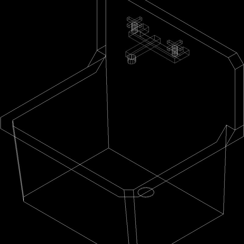 Laundry Sink, Utility Sink 3D DWG Model for AutoCAD • Designs CAD