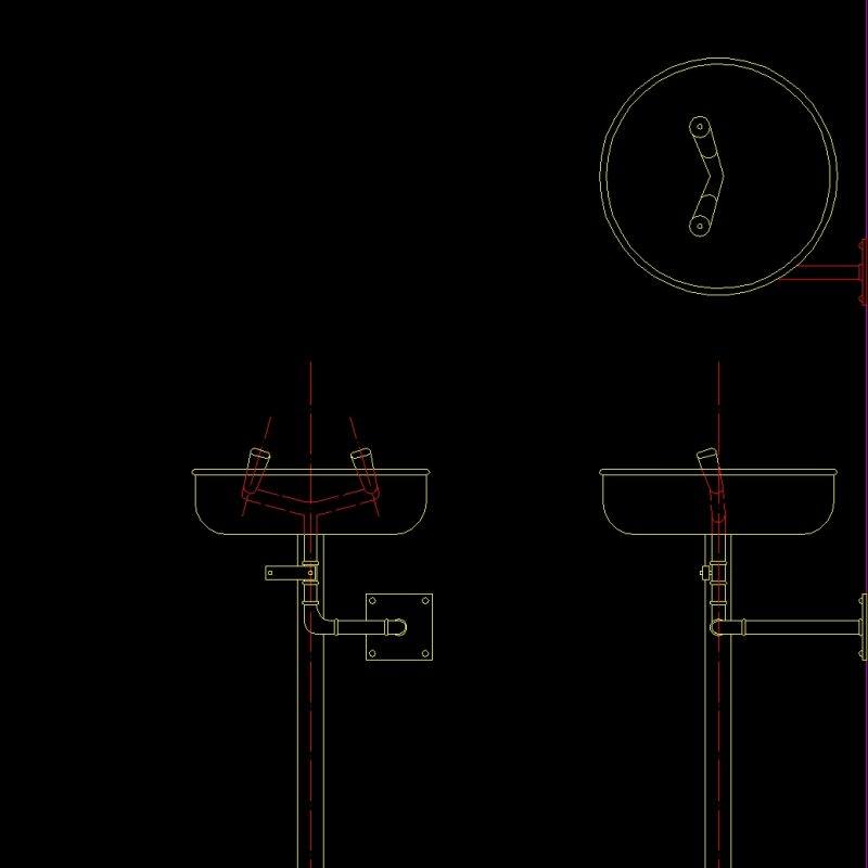Lavatory Withpedestal DWG Block for AutoCAD • Designs CAD