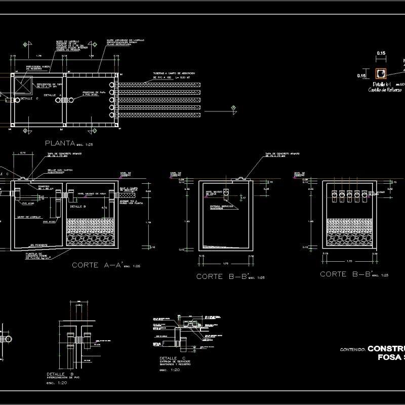 Map Of Septic DWG Plan for AutoCAD • Designs CAD