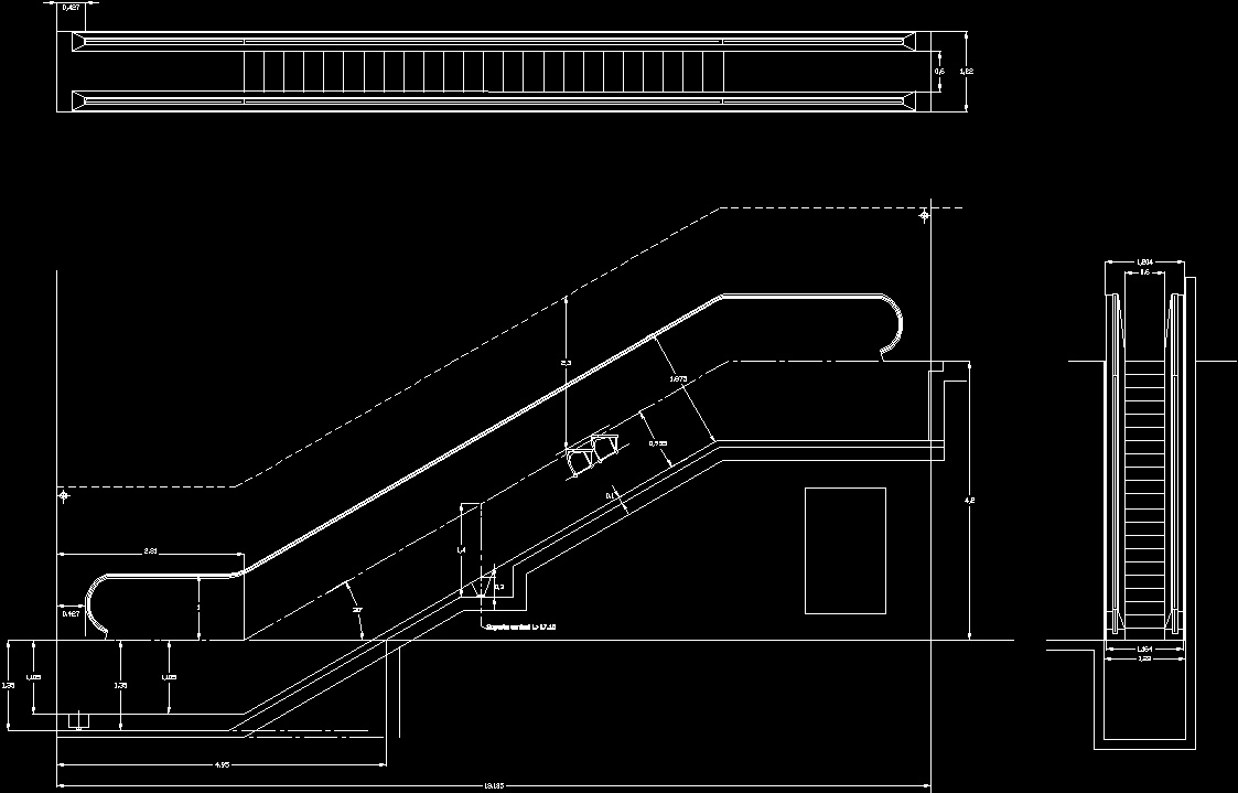Эскалатор чертеж dwg