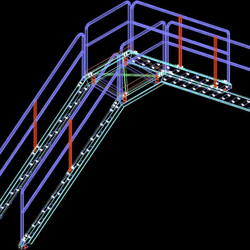 Metal Ladder 3D DWG Model for AutoCAD • Designs CAD