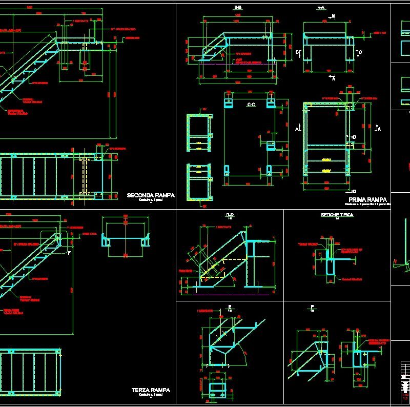 Metal Stairs DWG Block for AutoCAD • Designs CAD