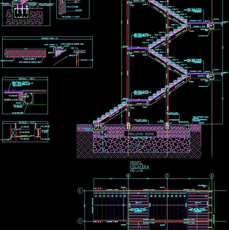 Metal Stairs DWG Detail for AutoCAD • Designs CAD