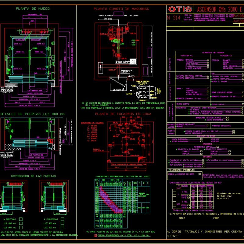 Otis Elevator DWG Detail for AutoCAD • Designs CAD
