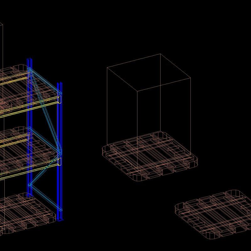 Pallet Rack 3D DWG Model for AutoCAD • Designs CAD