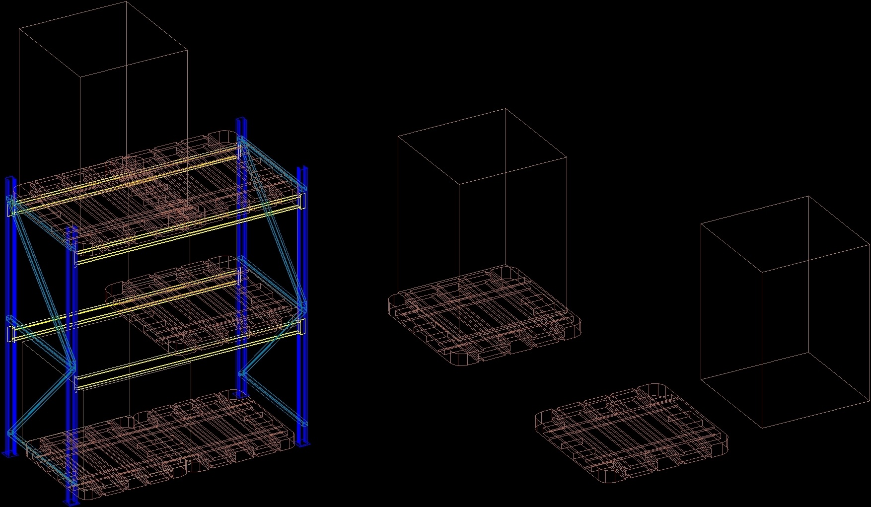 Pallet Rack 3D DWG Model for AutoCAD • DesignsCAD