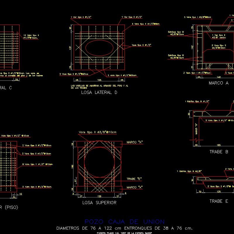 Pit Junction Box DWG Detail for AutoCAD • Designs CAD
