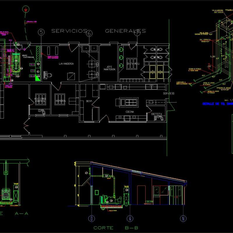 Plane Electric Sub Station DWG Detail for AutoCAD • Designs CAD