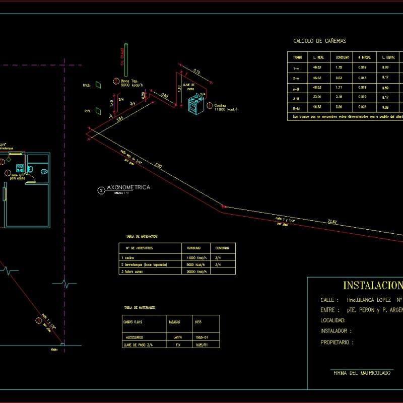 Plano / Gas DWG Block for AutoCAD • Designs CAD