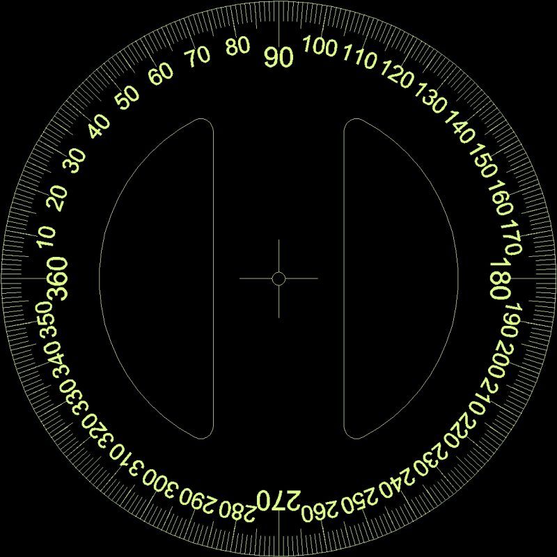 Protractor 2D DWG Block for AutoCAD • Designs CAD
