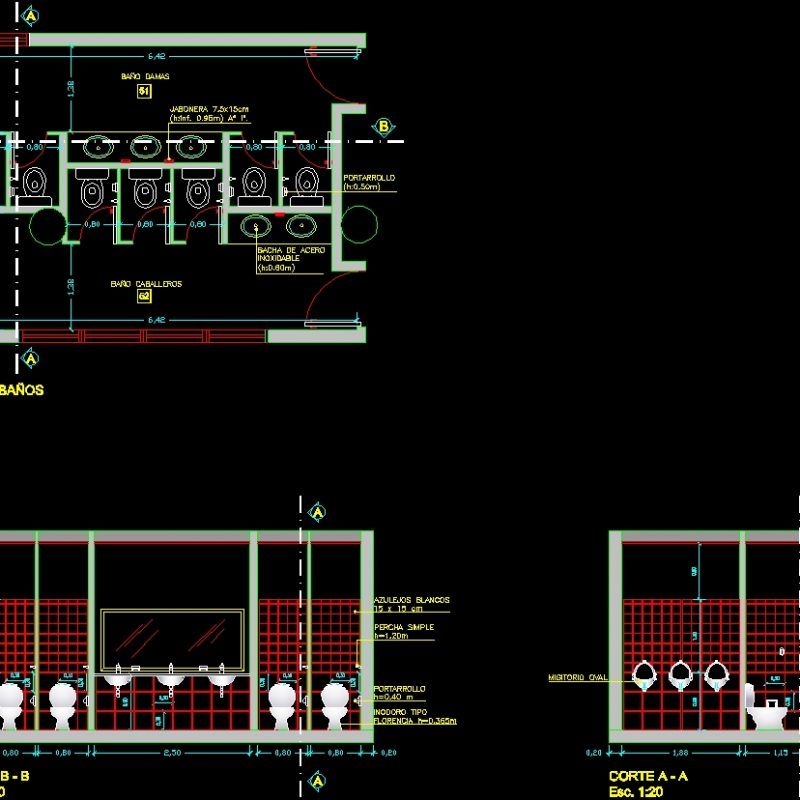 Public Baths DWG Section for AutoCAD • Designs CAD