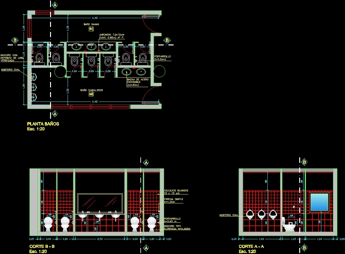 Public Baths DWG Section for AutoCAD • Designs CAD