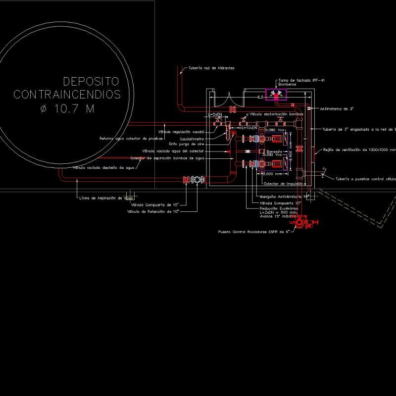 Pump Room - Fire Protection DWG Block for AutoCAD • Designs CAD