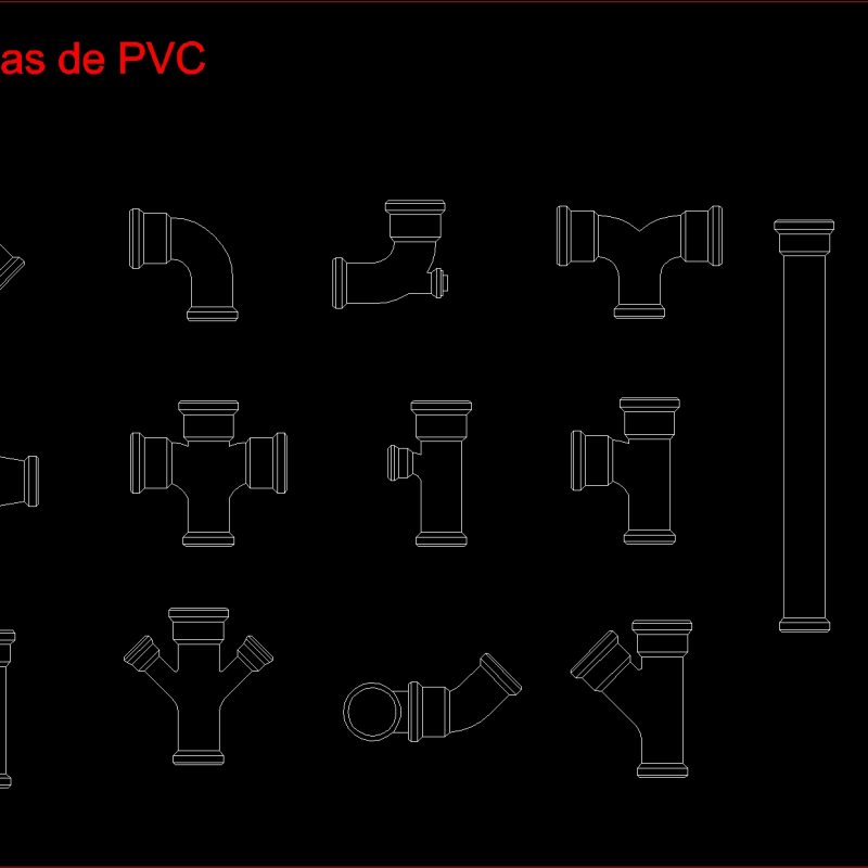 Pvc Pipes 2D DWG Block for AutoCAD • Designs CAD