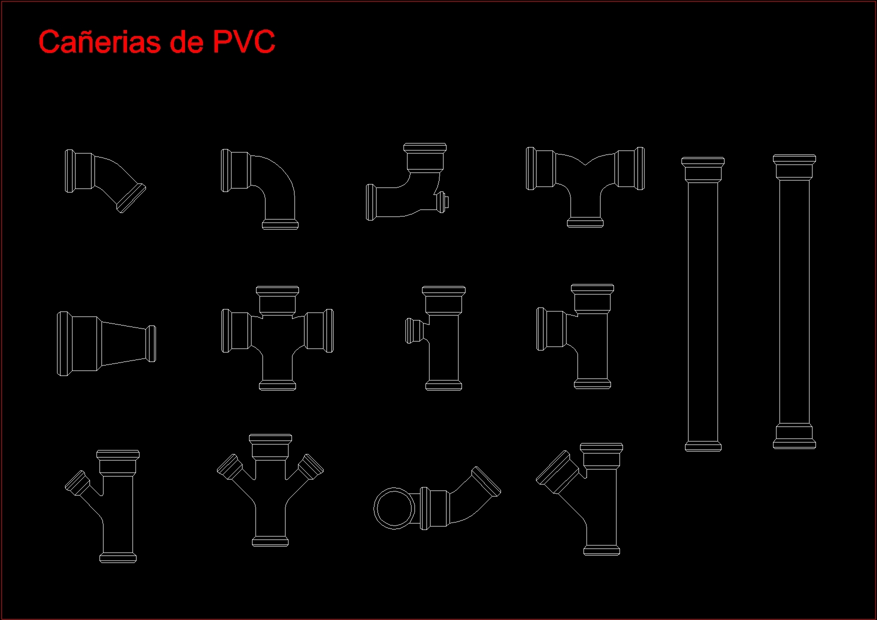 pipe fittings cad blocks free download