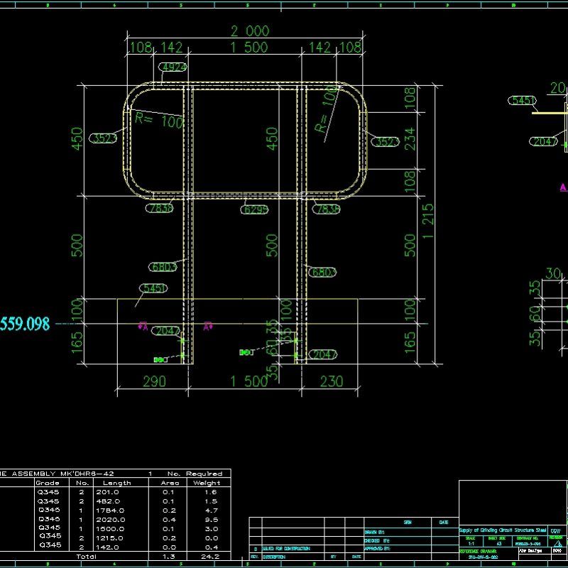 Rails With Standard Measures DWG Block for AutoCAD • Designs CAD