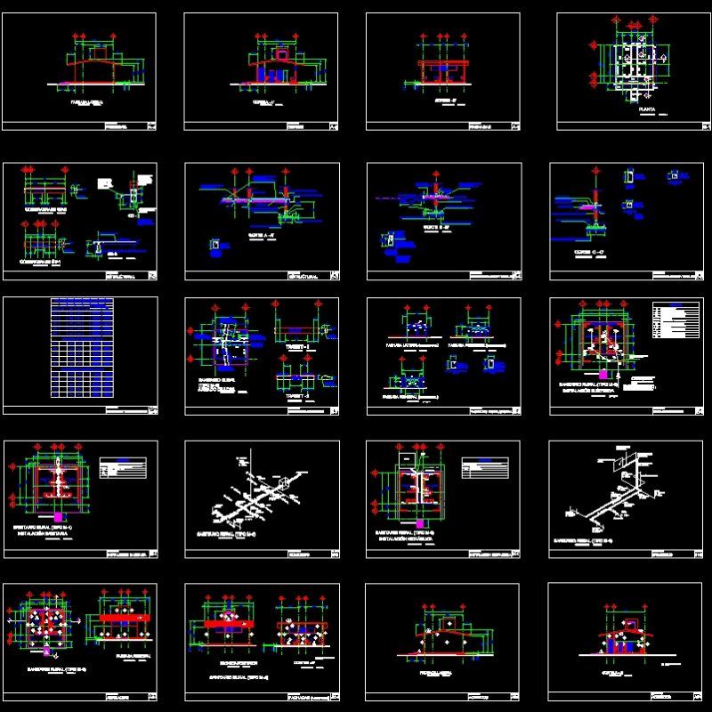 Rural Sanitaries Conafe DWG Section for AutoCAD • Designs CAD