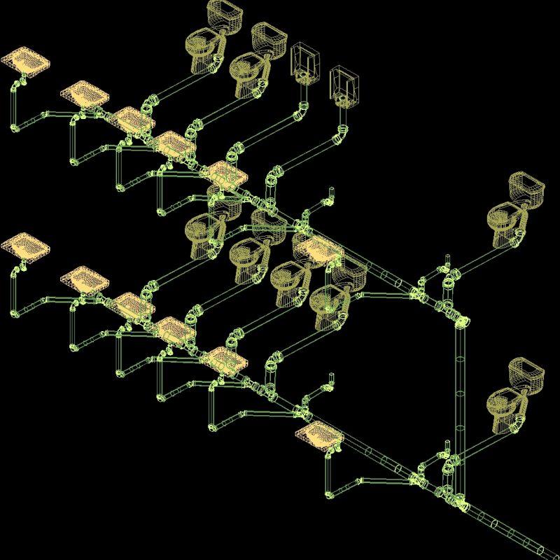 Sanitary - Details 3D DWG Detail for AutoCAD • Designs CAD