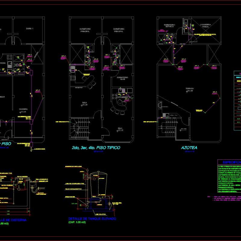 Sanitary Installation DWG Block for AutoCAD • Designs CAD